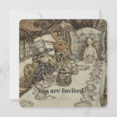 Search for alice in wonderland save date invitations Vintage