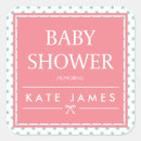 Search for pink polka dot baby shower stickers Girly