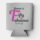 Search for 50th birthday can coolers Pink and black