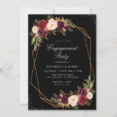 Search for greenery engagement party invitations Black