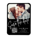 Search for black and white save the date magnets Qr code
