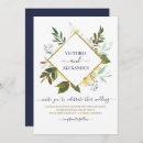 Search for navy blue gold ivory invitations Chic