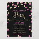 Search for hot pink black gold invitations Sparkle