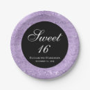 Search for purple sweet 16 plates Girly