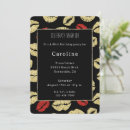 Search for red lips invitations Gold