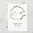 Search for watercolor christening invitations Modern