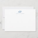 Search for seashells note cards Blue