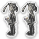 Search for rabbit drawing stickers Vintage