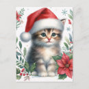 Search for christmas kitten postcards Feline