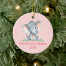 Search for babys first elephant christmas tree decorations Baby girl