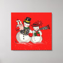Search for vintage snowman canvas prints Winter