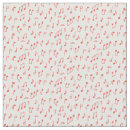 Search for music notes fabric Red