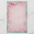 Search for pretty lined stationery paper Pink