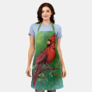 Search for red cardinal bird aprons Watercolor