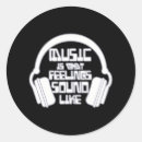 Search for headphones stickers Music