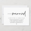 Search for just married wedding invitations Elopement