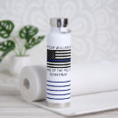 Search for police water bottles Thin blue line