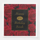 Search for red rose napkins Birthday party