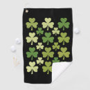 Search for shamrock golf towels Leprechaun