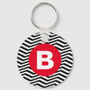 Search for black and white chevron key rings Red