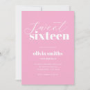 Search for stylish sweet 16 invitations Pink