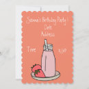 Search for milkshake birthday invitations Strawberry