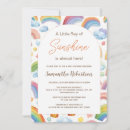 Search for rainbow watercolor invitations You are my sunshine