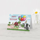 Search for barnyard animals birthday cards Cow