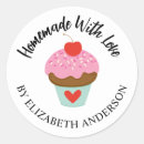 Search for homemade cupcakes stickers Homemade with love