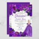 Search for purple silver quinceanera invitations Birthday