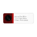 Search for black and white damask return address labels Red