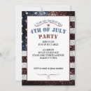 Search for red white and blue invitations Usa flag