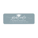 Search for blue white grey return address labels Modern