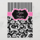 Search for pink damask wedding invitations Modern