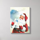 Search for vintage santa claus canvas prints Xmas