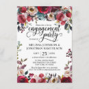 Search for burgundy engagement party invitations Elegant