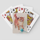 Search for orange cat playing cards Vintage