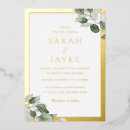 Search for green leaves border wedding invitations Leaf