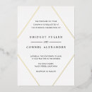 Search for gold foil geometric wedding invitations Minimalist