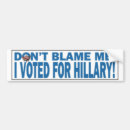 Search for i voted bumper stickers Hillary