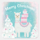 Search for cute christmas stickers Alpaca