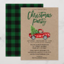 Search for truck christmas invitations Watercolor vintage red truck
