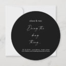 Search for round wedding save the dates Black and white