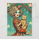 Search for circus clowns postcards Retro