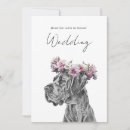 Search for black white dog invitations Modern