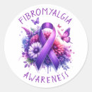 Search for fibromyalgia ribbon stickers Purple