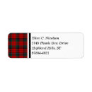 Search for red black plaid return address labels Scottish