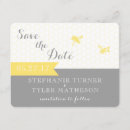 Search for yellow grey save the dates Rustic