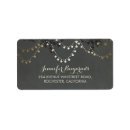 Search for chalkboard return address labels Gold foil