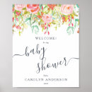 Search for floral baby shower welcome signs Calligraphy